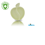 PB Bamboo Apple Plate (White)