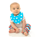 juDanzy Turquoise Polka Dot Bib