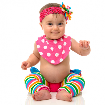 juDanzy Hot Pink Polka Dot Bib