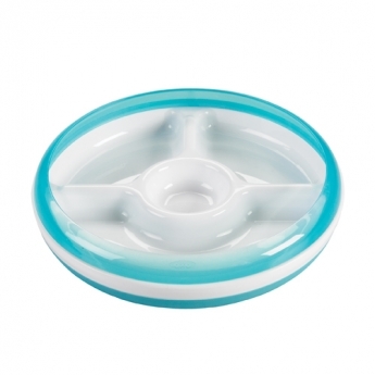 Oxo Tot Divided Plate Aqua