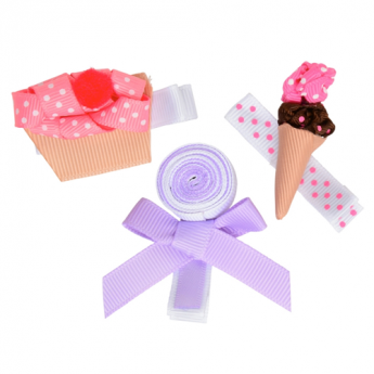 juDanzy Hair Clip Cupcake, Lolli, Ice.Crm