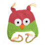 juDanzy Owl Hat Hot Pink & Green