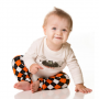 Leg Warmers Orange & Black Argyle